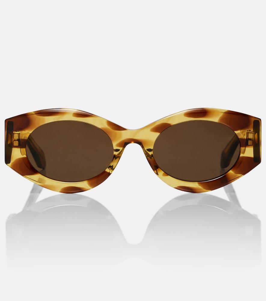 alaïa logo oval sunglasses