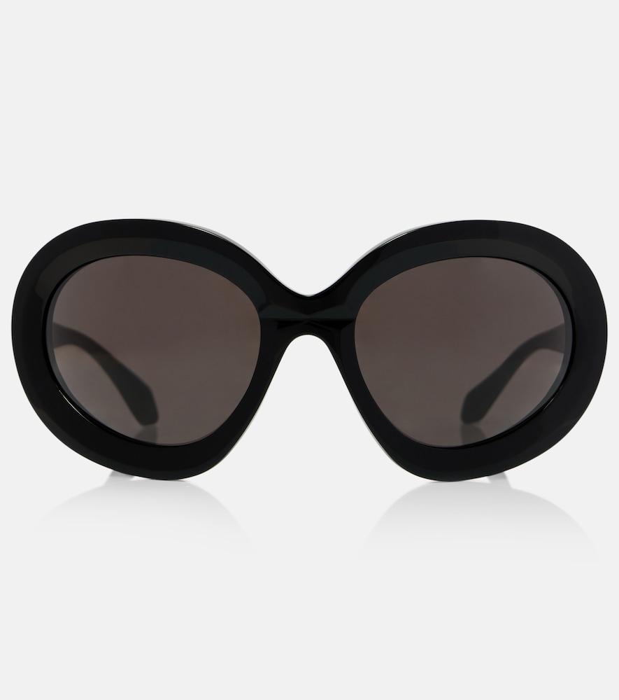 alaïa logo oversized sunglasses