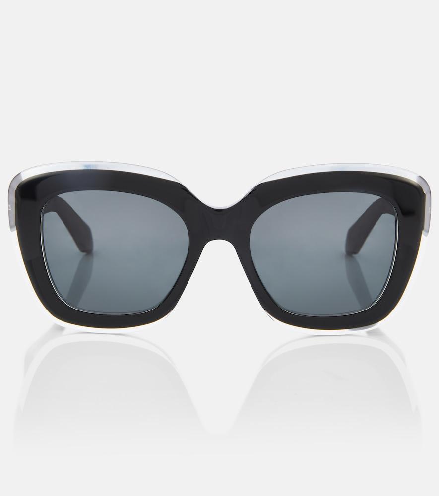 alaïa logo square sunglasses