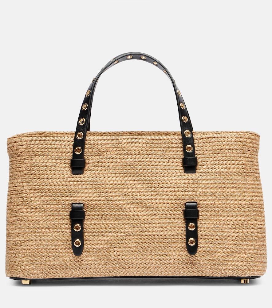 alaïa mina 25 medium woven tote bag