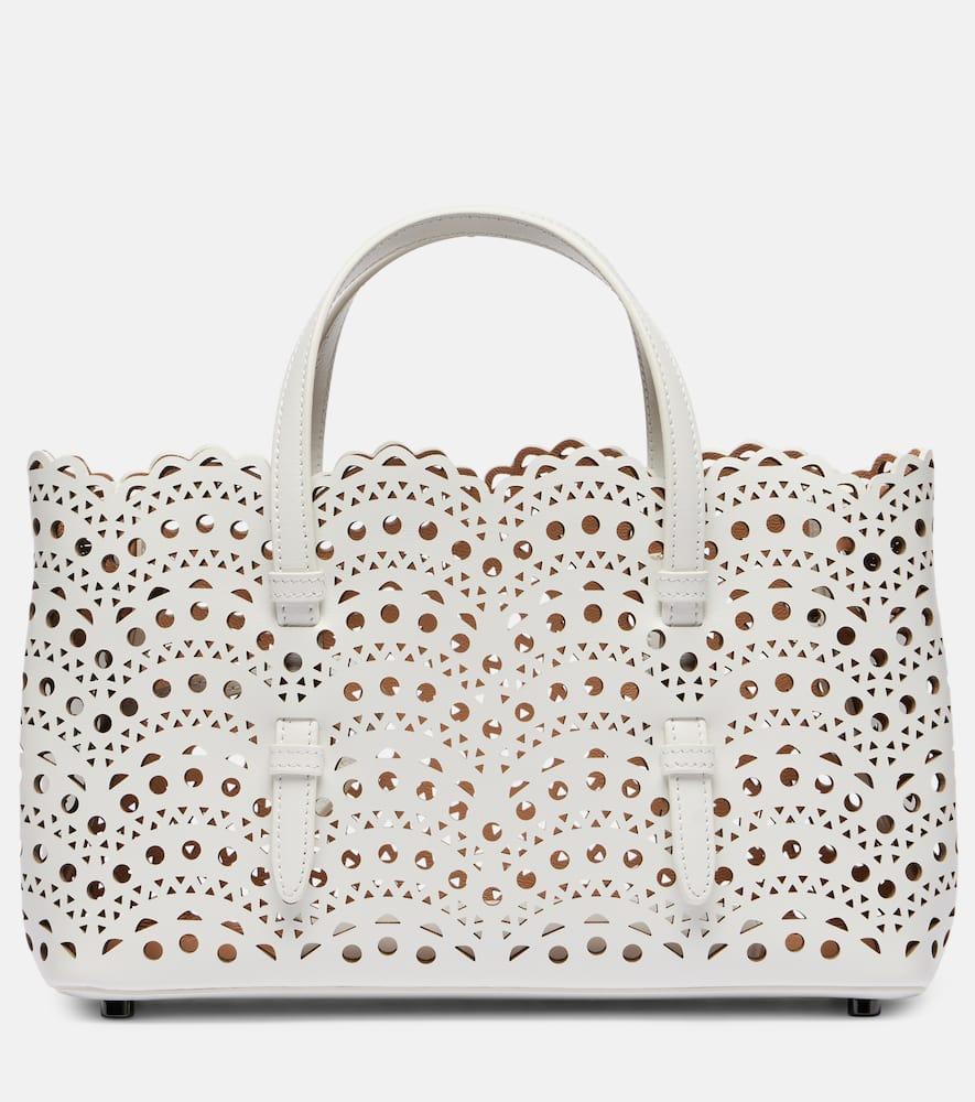 alaïa mina 25 vienne wave small leather tote bag