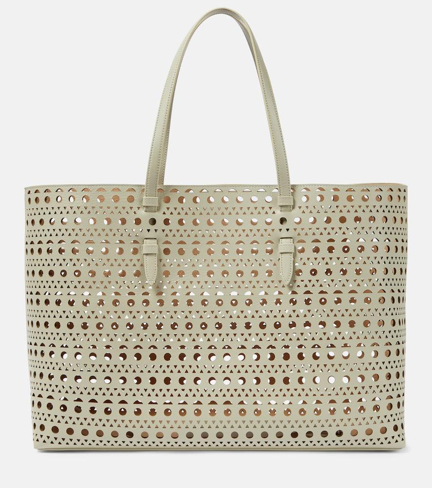 alaïa mina 44 vienne wave leather tote bag