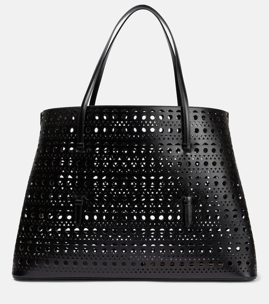 alaïa mina 50 large leather tote bag