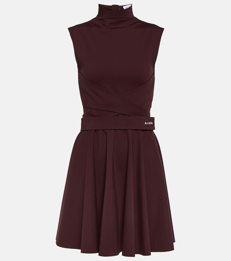 alaïa mockneck jersey dress