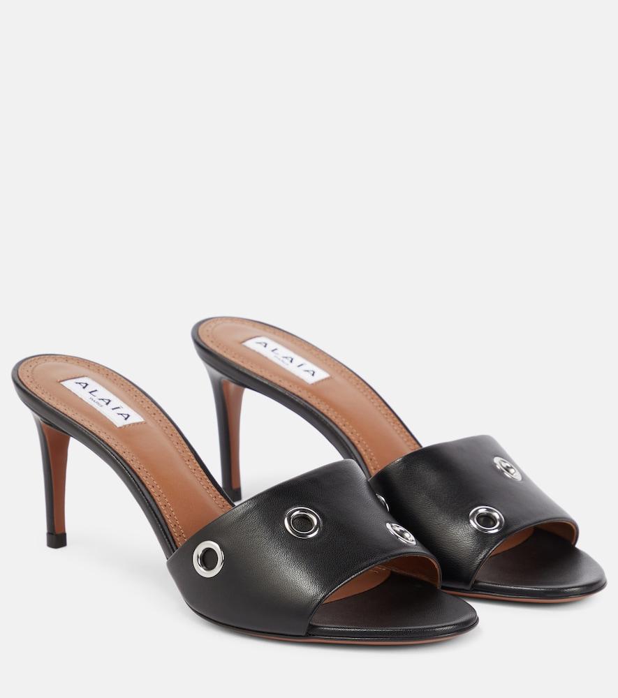 alaïa oeillets embellished leather sandals