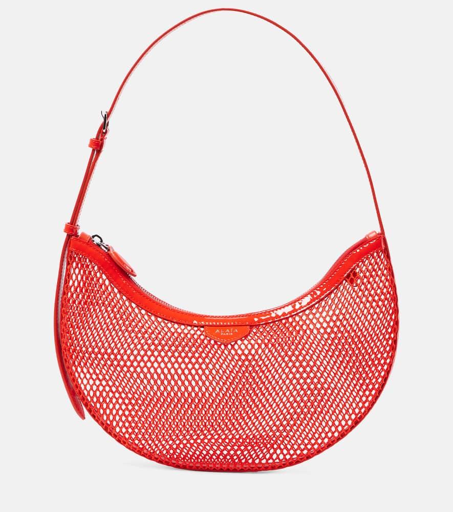 alaïa one piece demi lune mesh shoulder bag