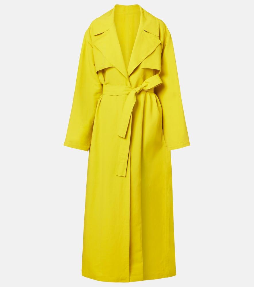 alaïa oversized poplin trench coat