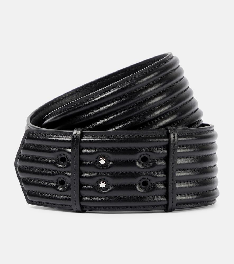 alaïa padded leather belt