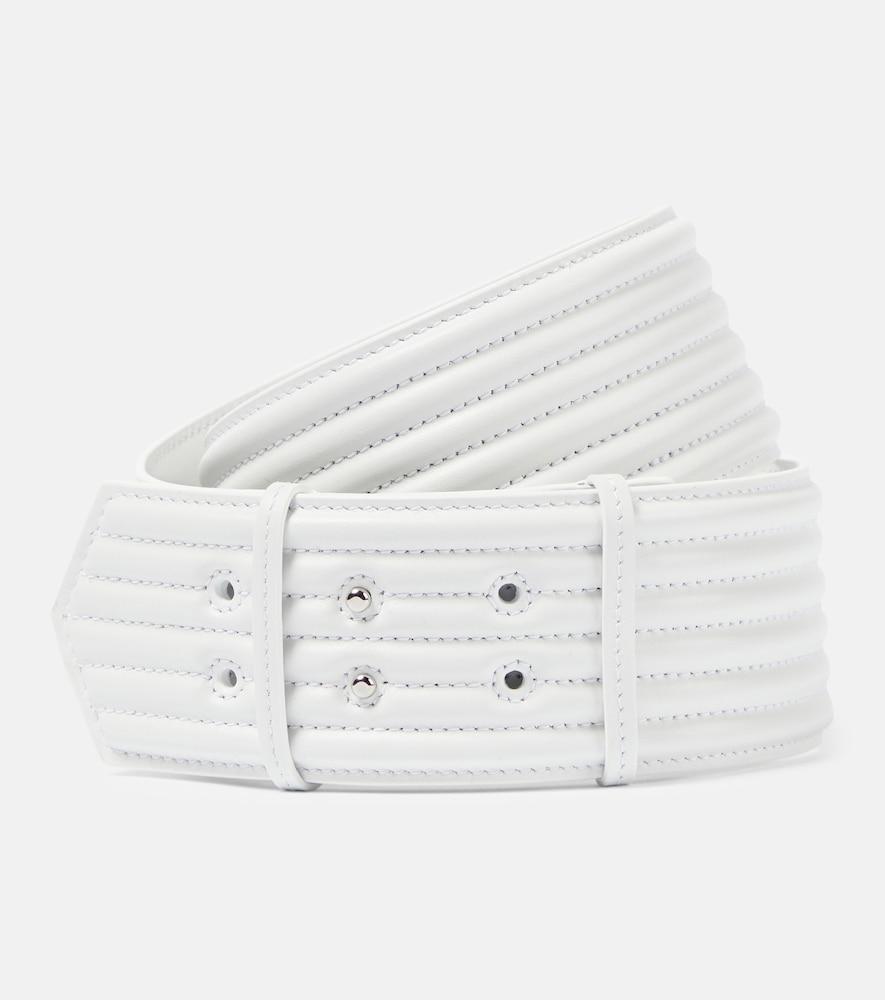 alaïa padded leather belt