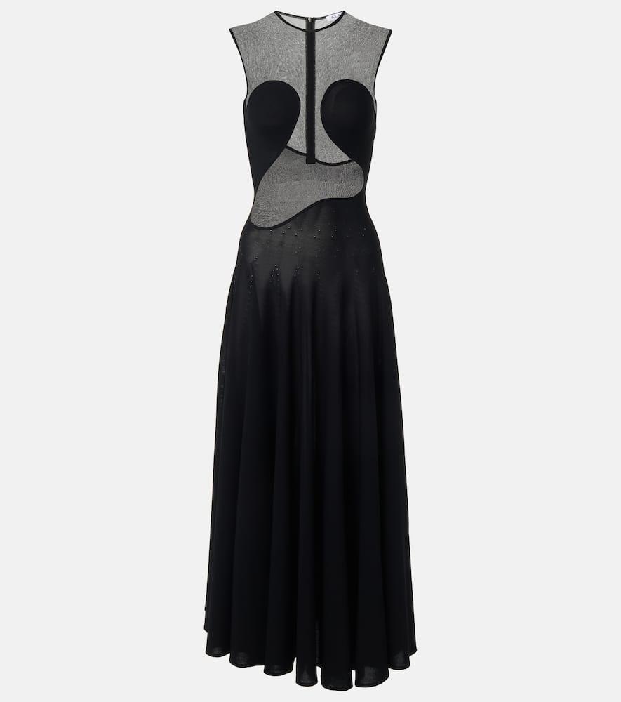 alaïa paneled maxi dress