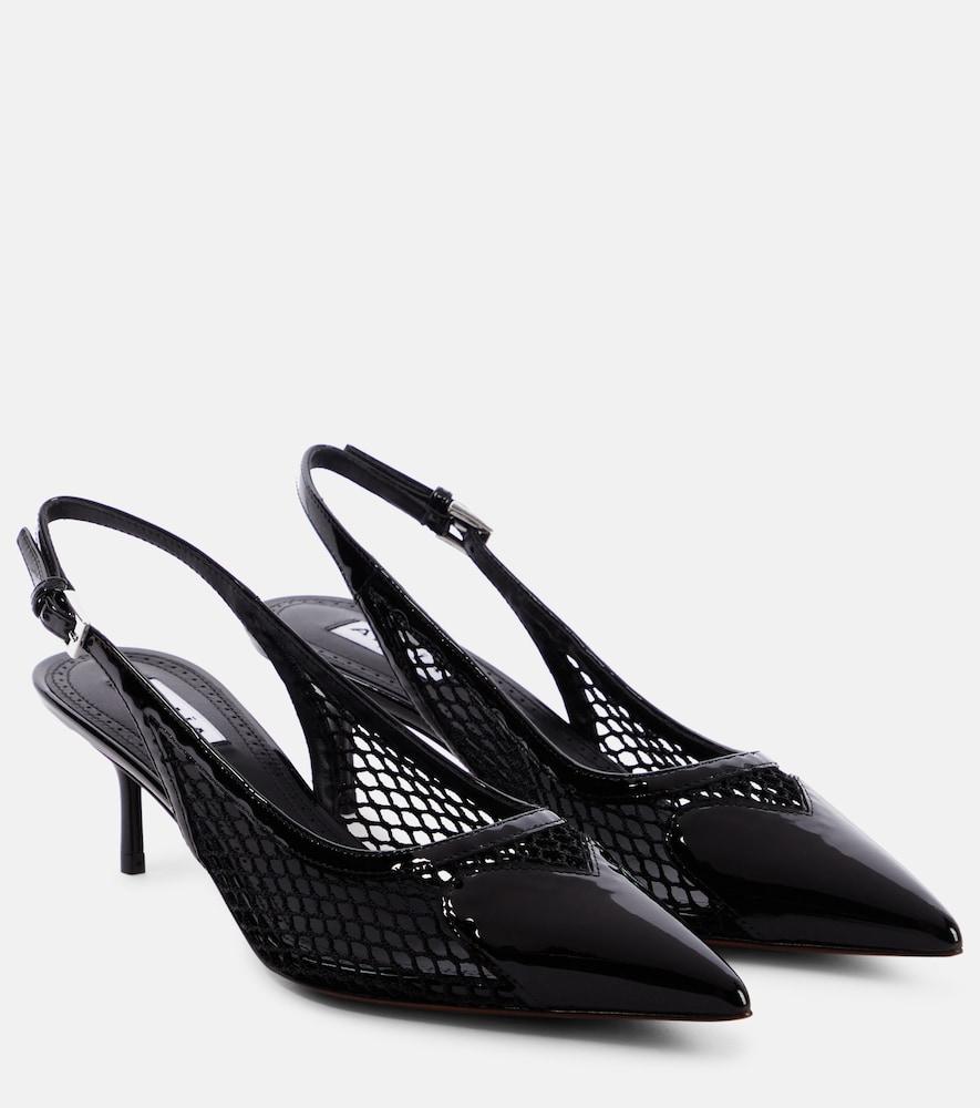 alaïa patent leather slingback pumps
