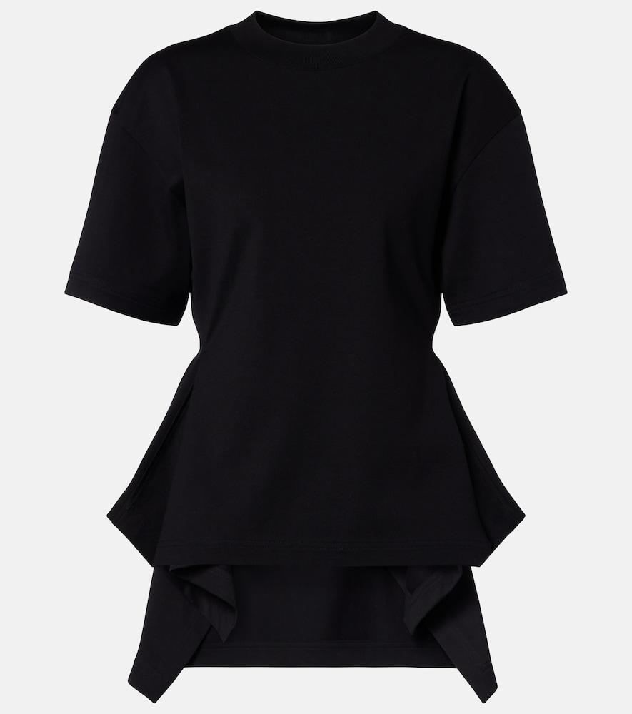 alaïa peplum cotton jersey t