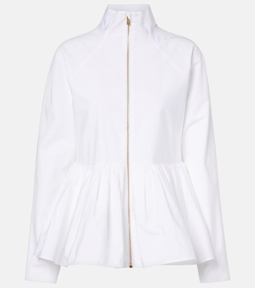 alaïa peplum cotton poplin jacket