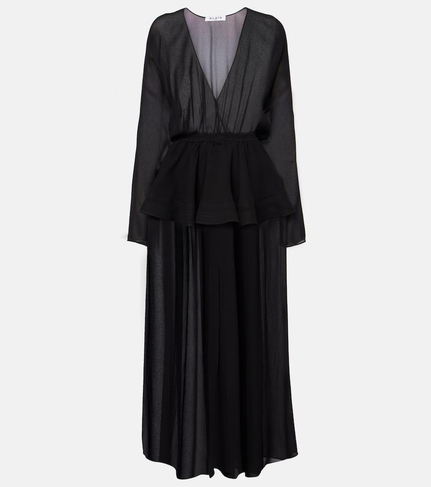 alaïa peplum midi dress