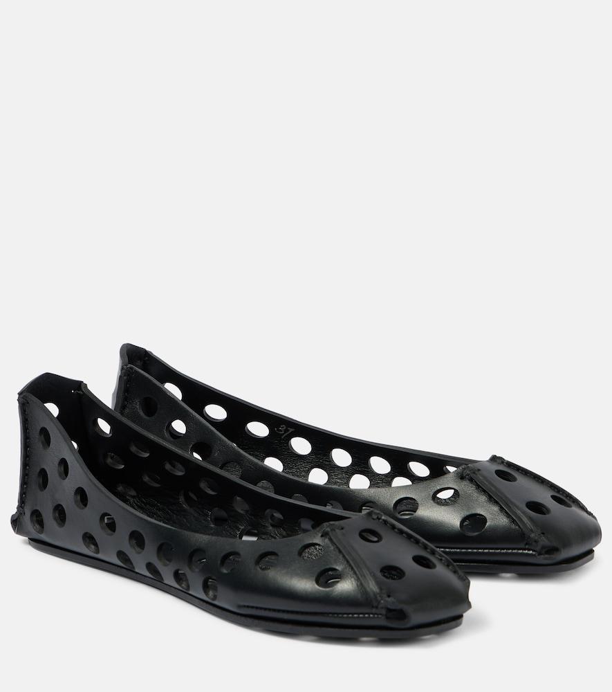 alaïa perfo leather ballet flats