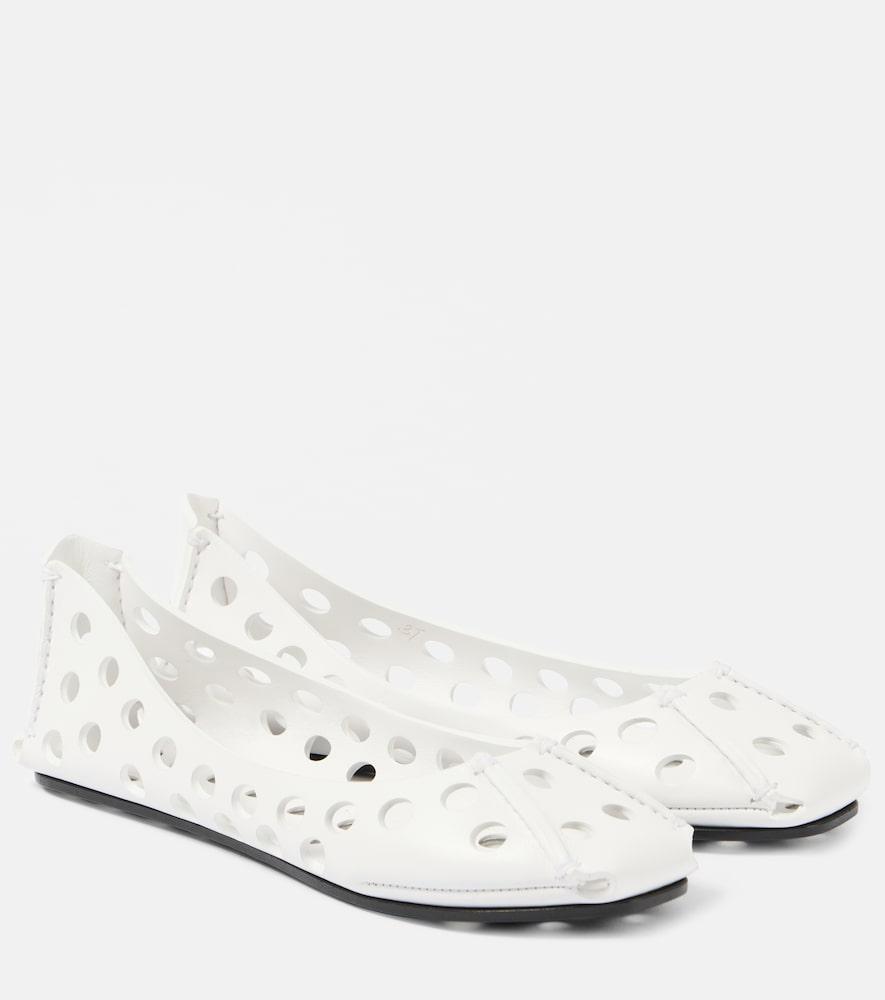 alaïa perfo leather ballet flats