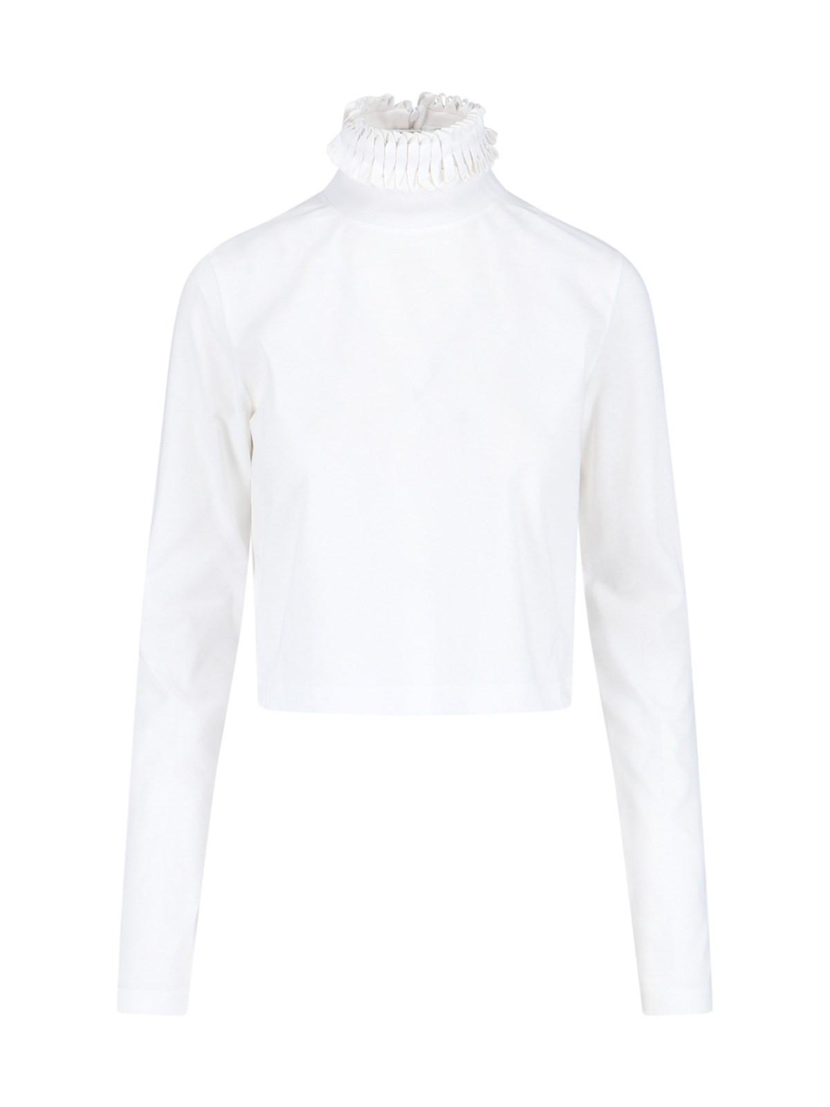 alaïa pleated collar t-shirt
