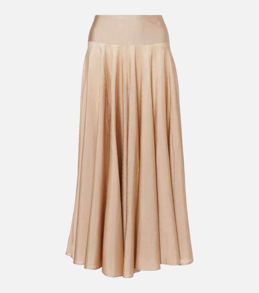 alaïa pleated maxi skirt