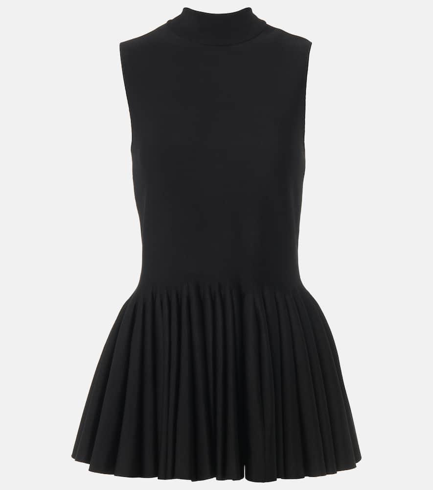 alaïa pleated turtleneck top