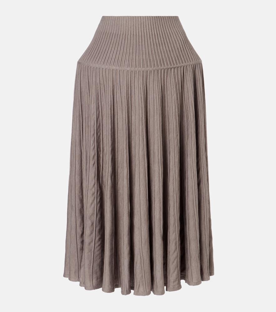 alaïa pleated wool