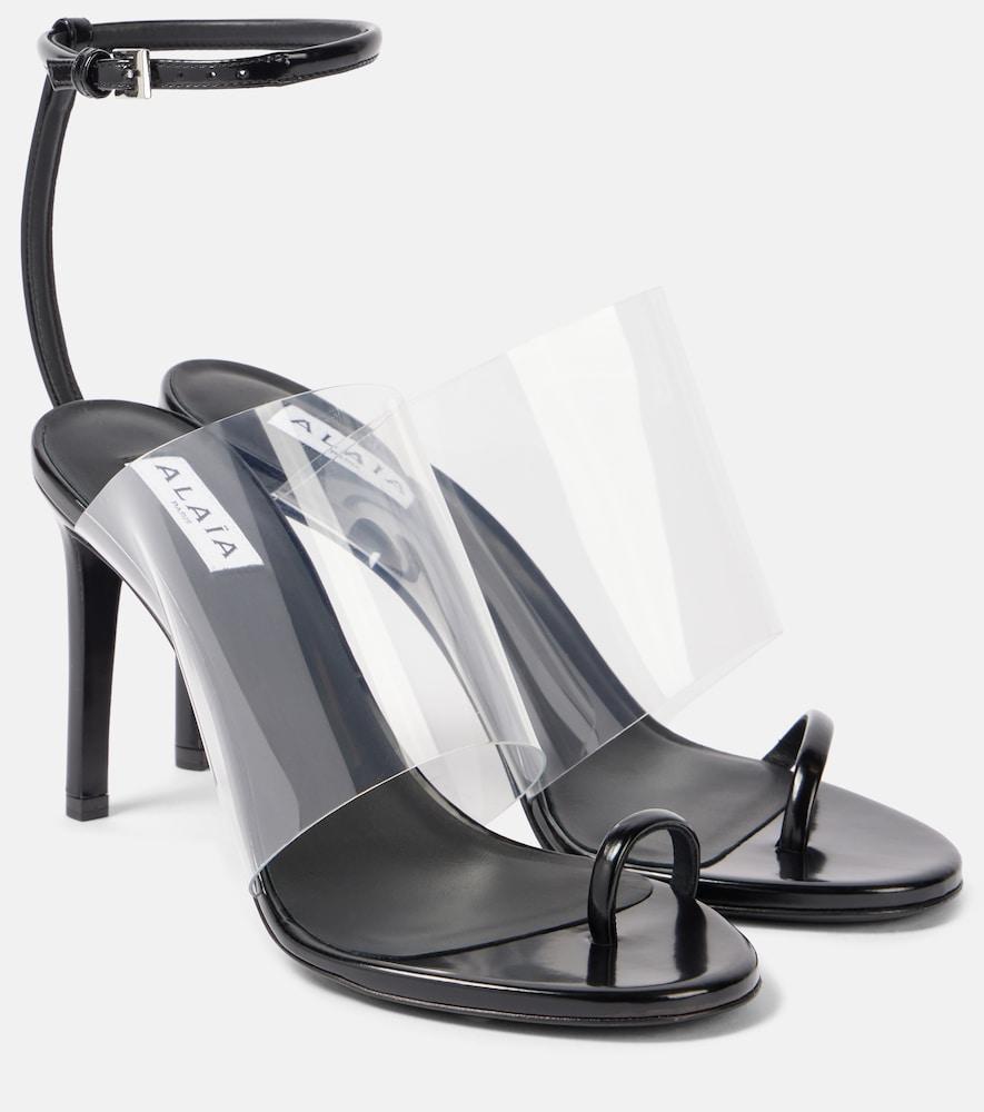 alaïa plexi 90 leather & pu sandals