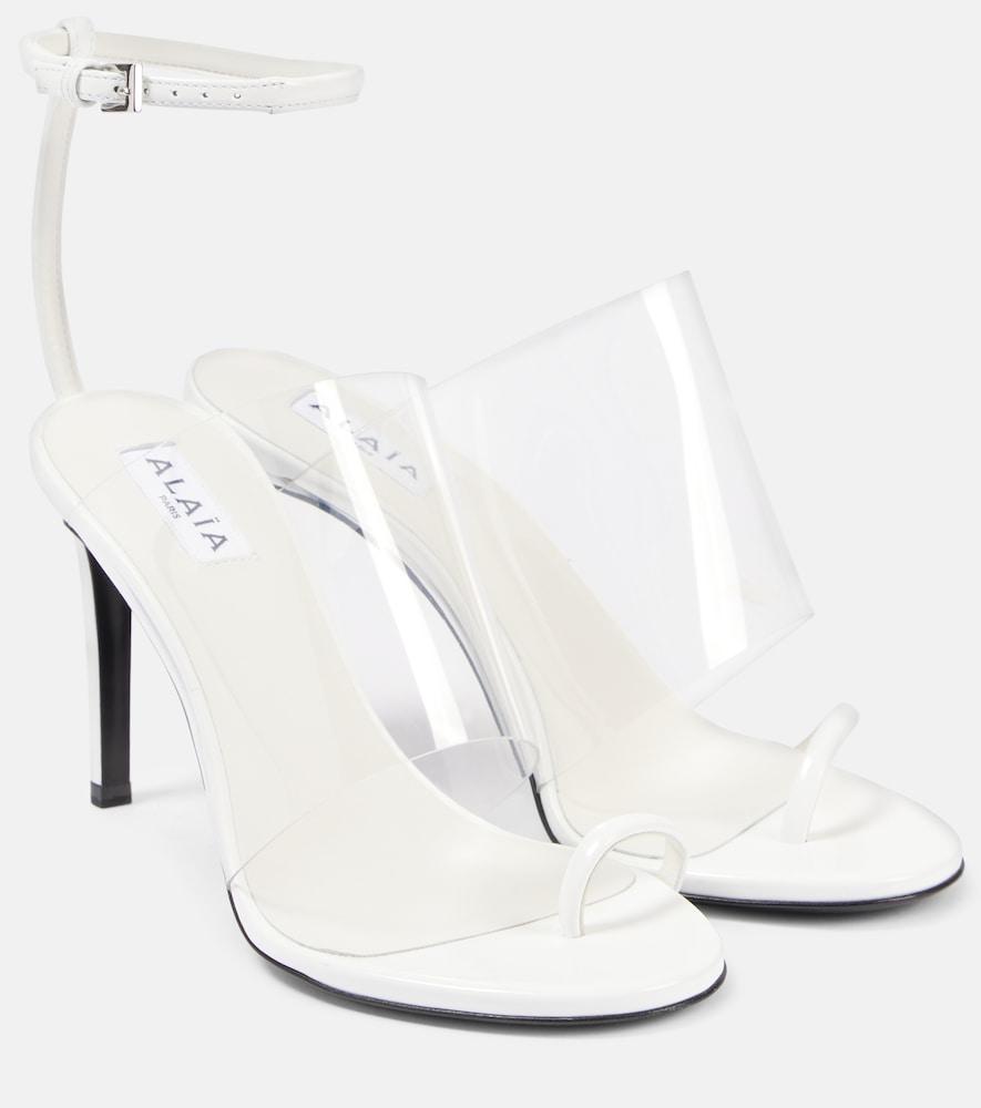 alaïa plexi 90 leather & pu sandals