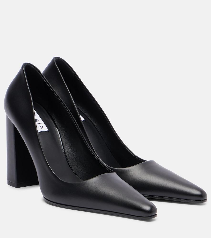 alaïa pointy leather pumps