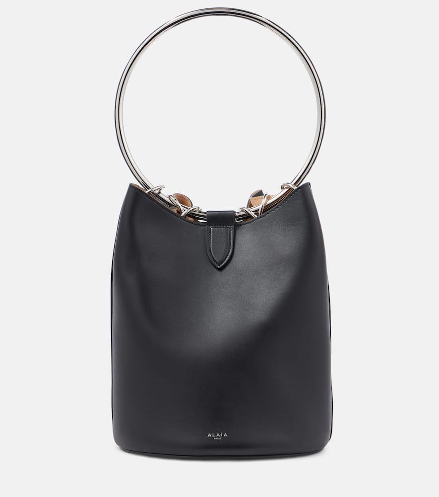 alaïa ring large leather bucket bag