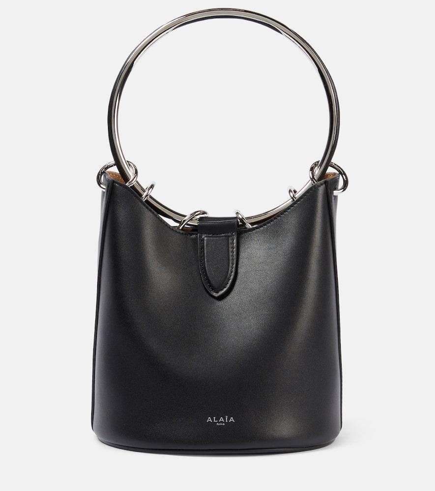 alaïa ring medium leather bucket bag