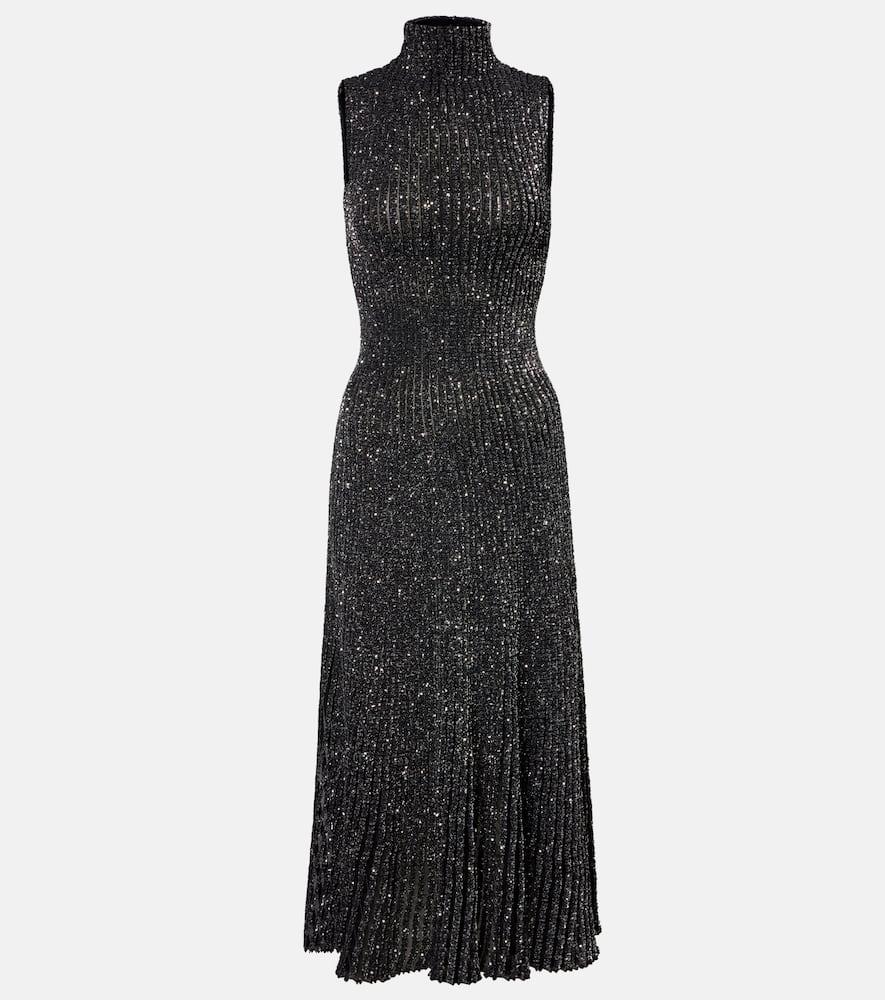 alaïa sequined midi dress