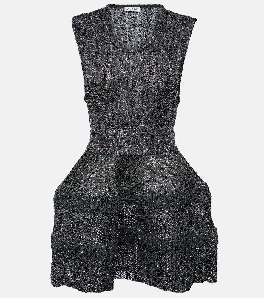 alaïa sequined minidress