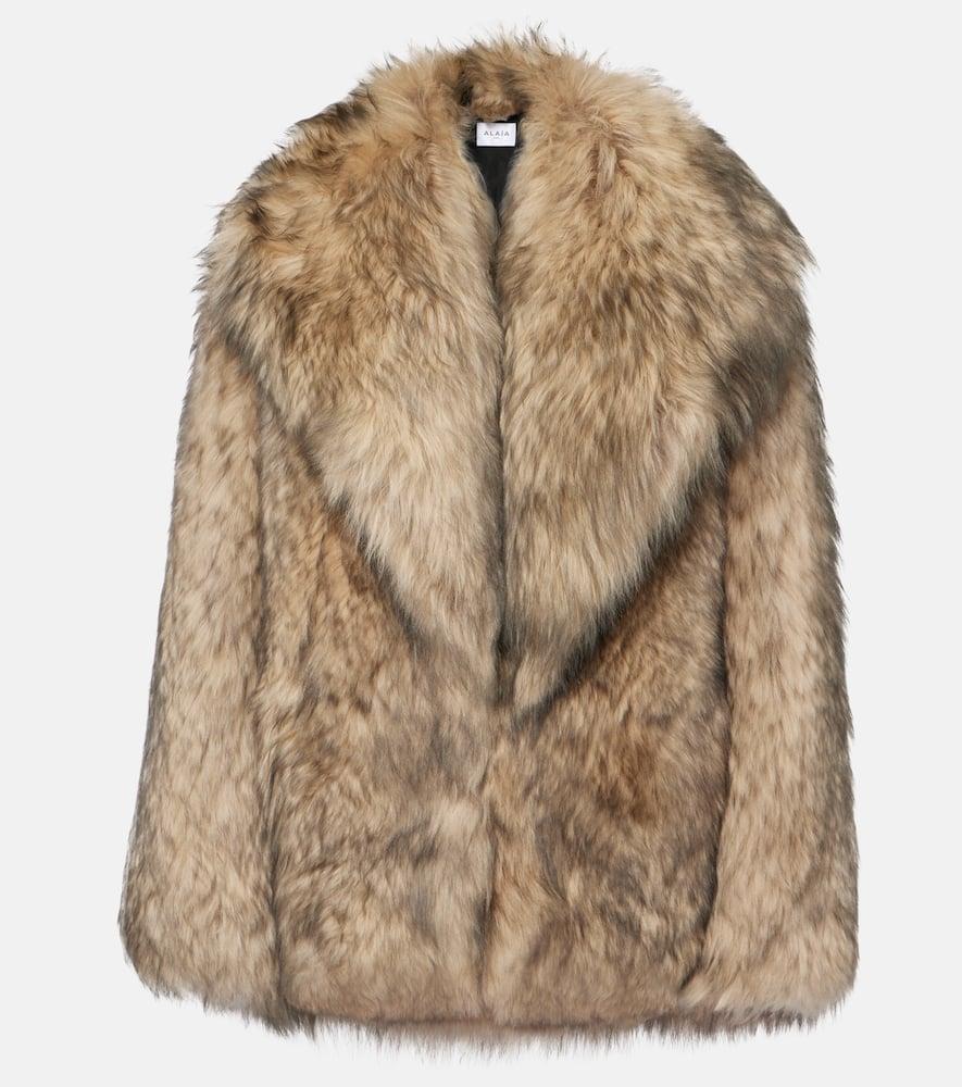 alaïa shearling coat