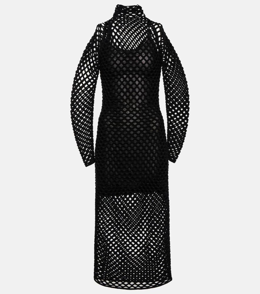 alaïa sheer net gown