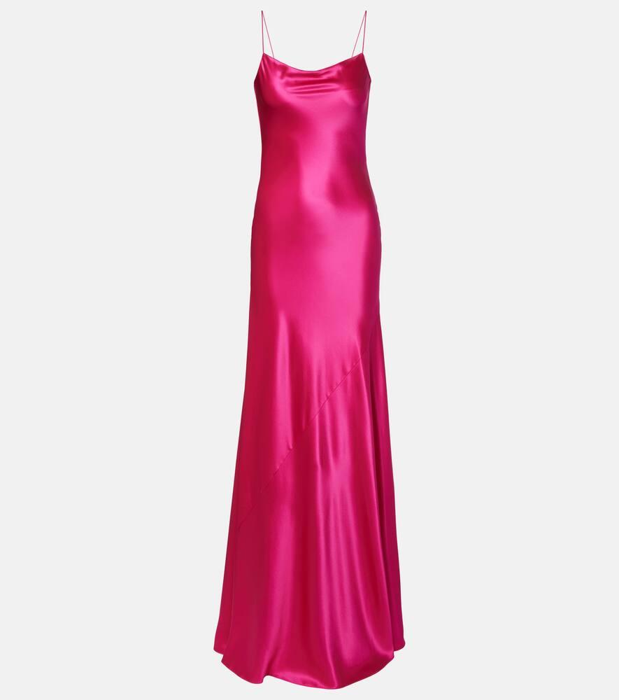 alaïa silk satin gown