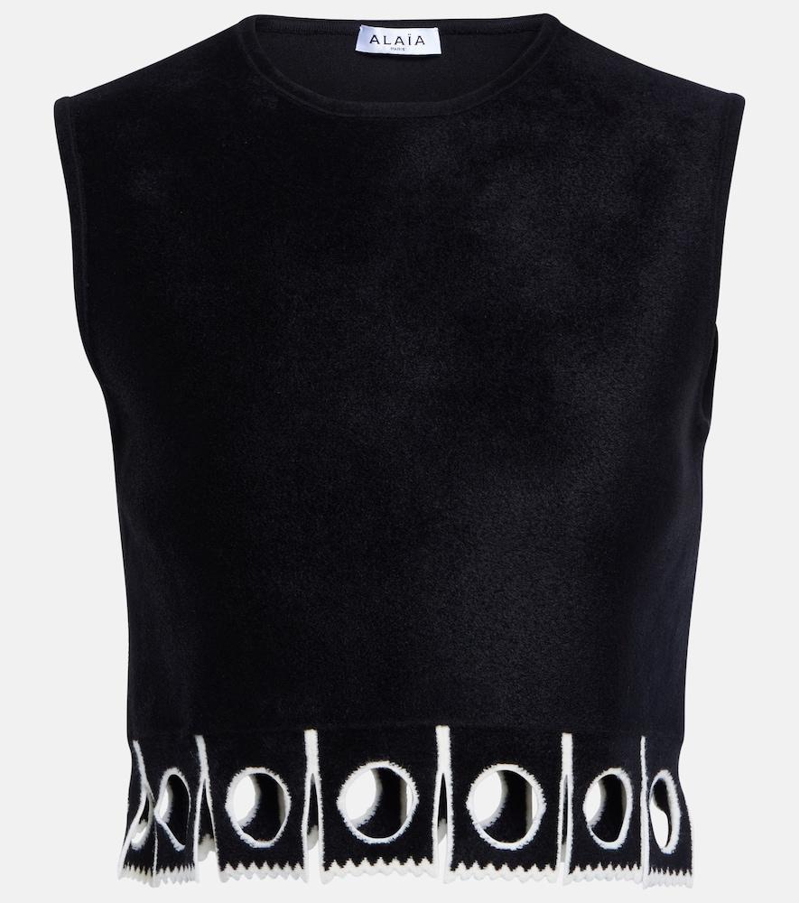 alaïa sleeveless cropped top