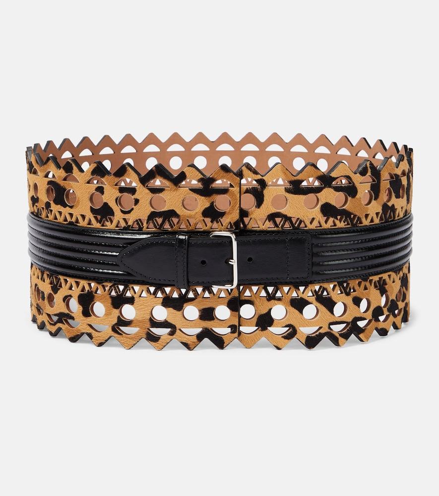 alaïa small leather corset belt