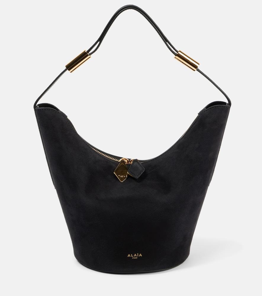 alaïa small suede shoulder bag
