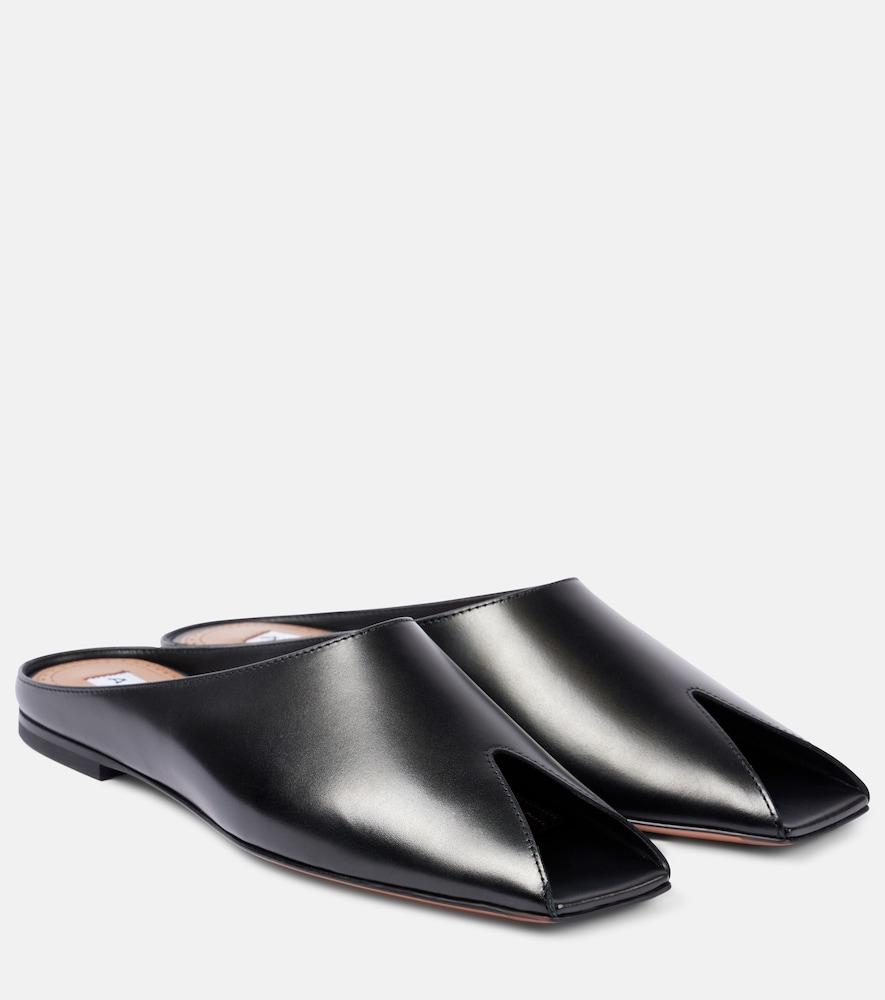 alaïa spike leather mules