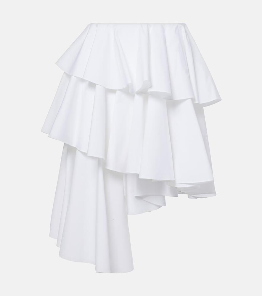 alaïa spiral ruffled miniskirt