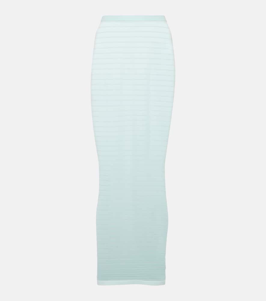 alaïa striped maxi skirt