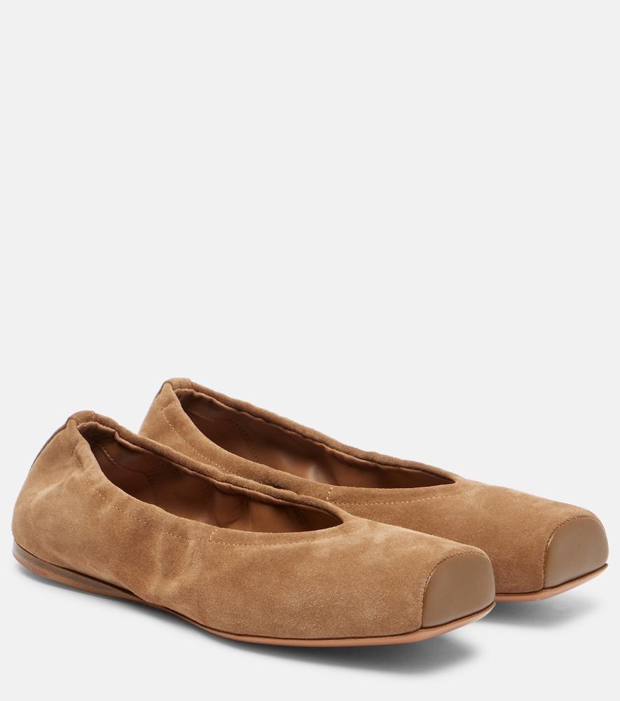 alaïa suede ballet flats