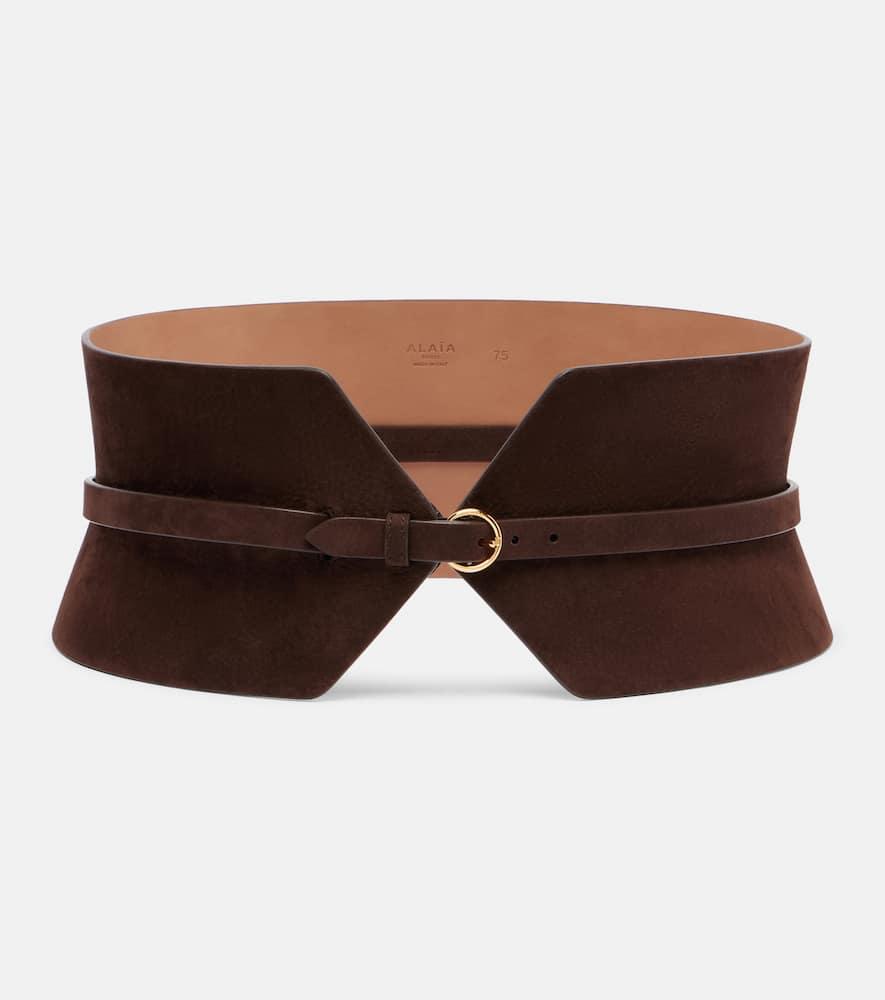 alaïa suede corset belt