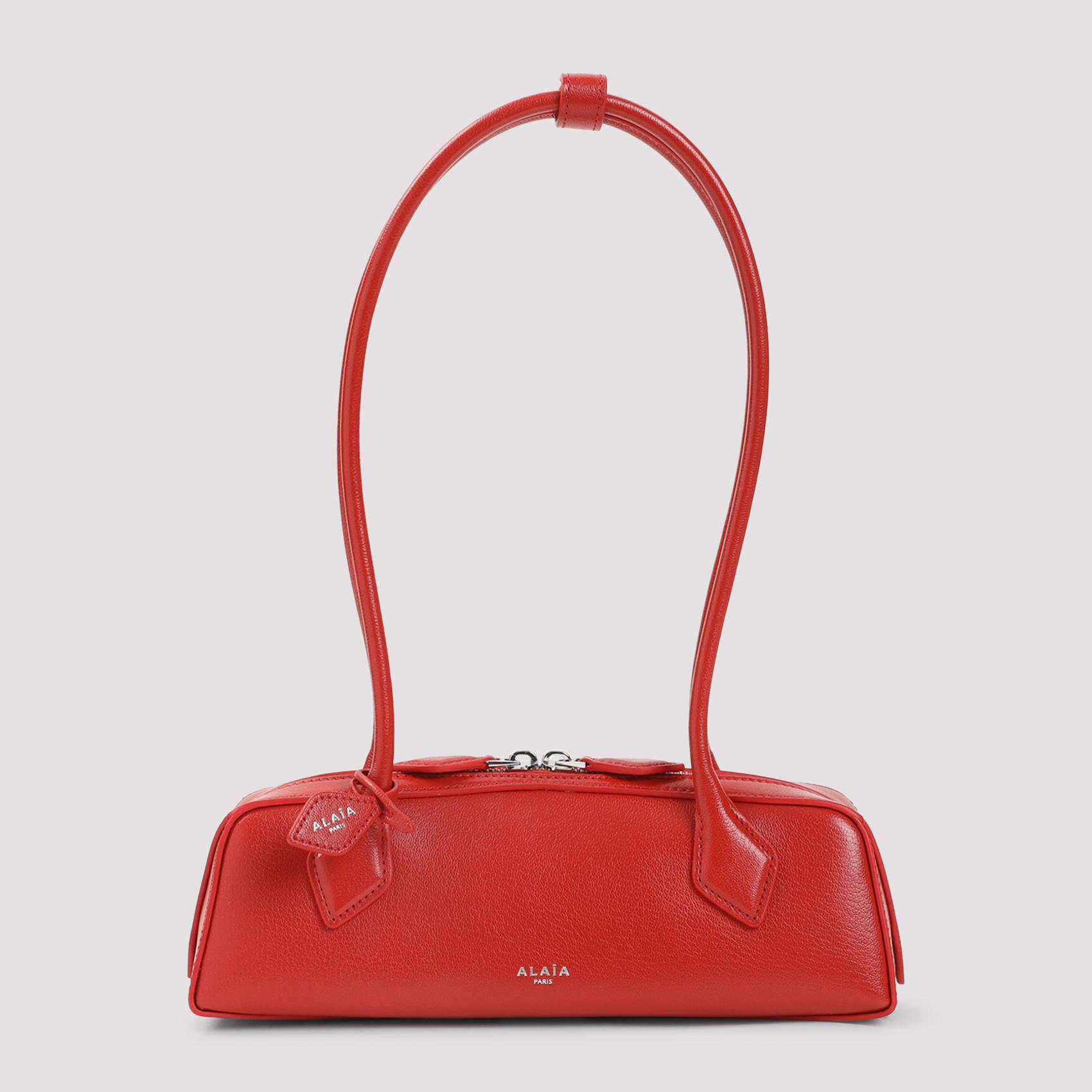 alaïa teckel small shoulder bag red goat leather - women