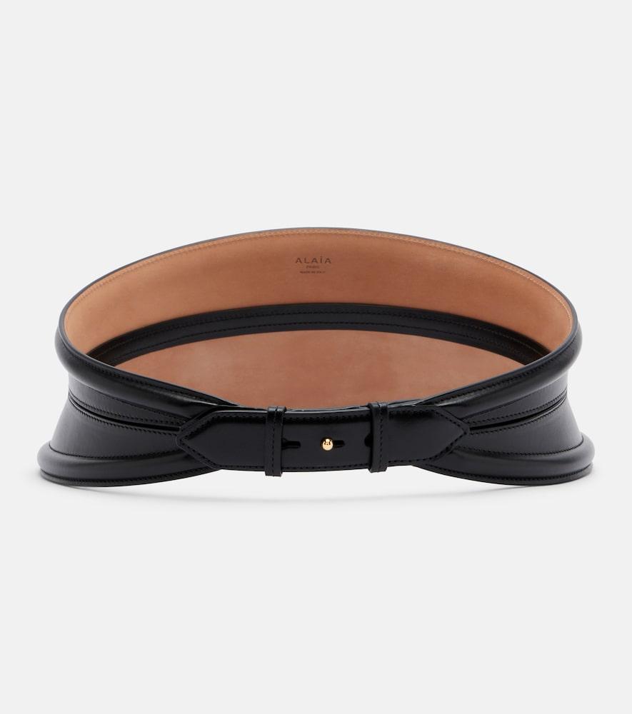 alaïa tube leather belt