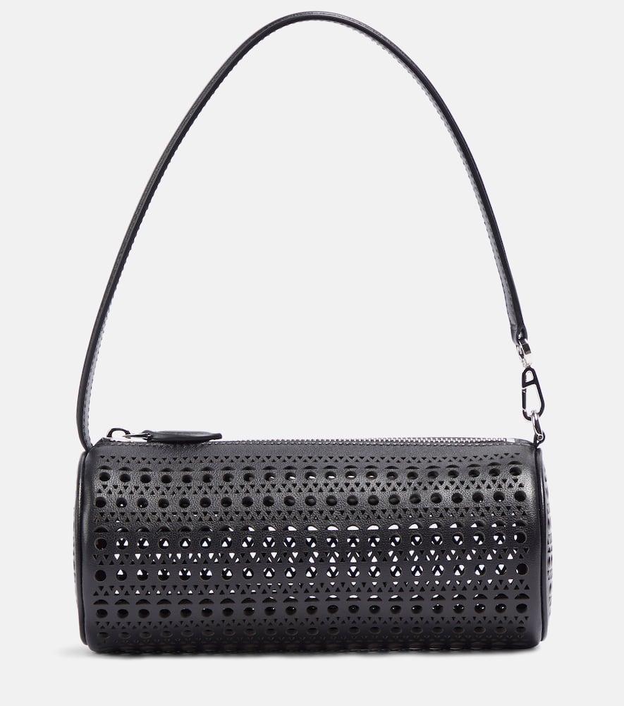 alaïa tube perforated leather shoulder bag