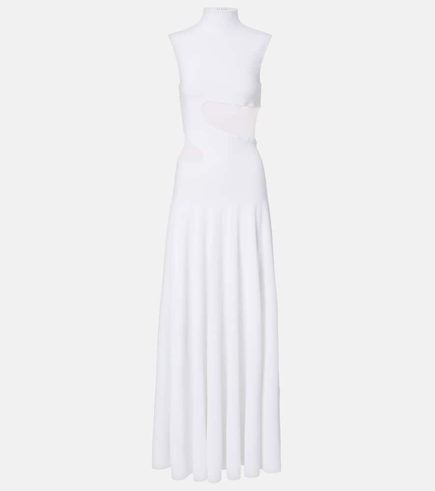 alaïa turtleneck maxi dress