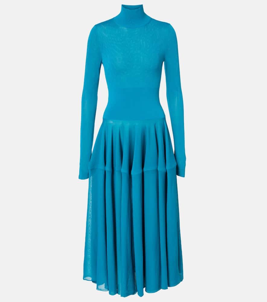 alaïa turtleneck midi dress