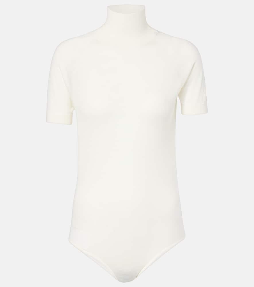 alaïa turtleneck wool bodysuit