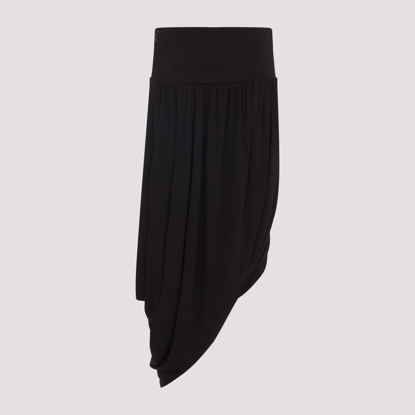 alaïa twisted midi skirt nude & neutrals viscose polyamide - women