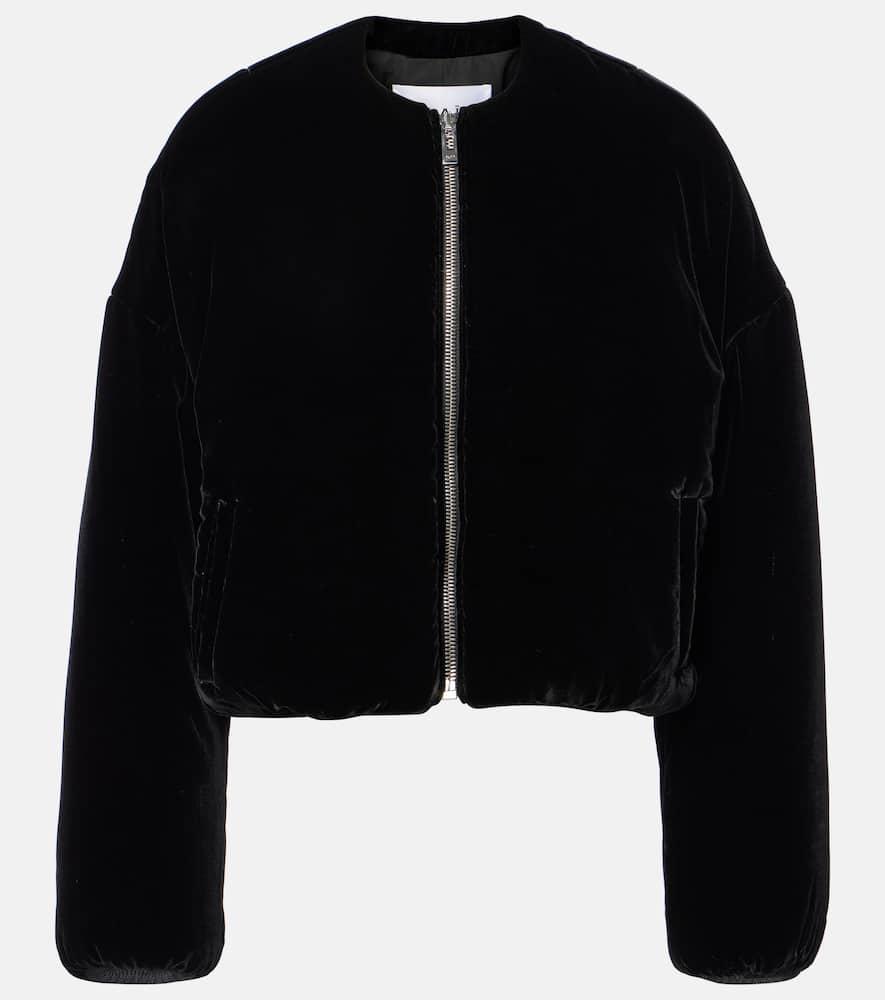 alaïa velvet bomber jacket
